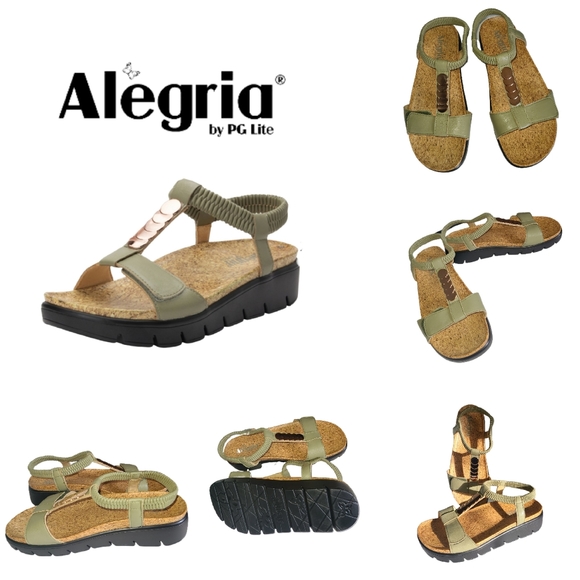 Shoes - ALEGRIA by PG LITE HARLIE SAGE T STRAP SANDALS